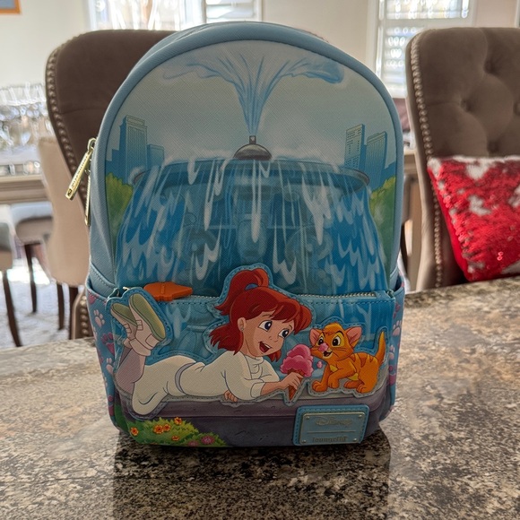 Loungefly Handbags - Disney Oliver and Company Oliver & Jenny Ice Cream Mini Backpack NWT